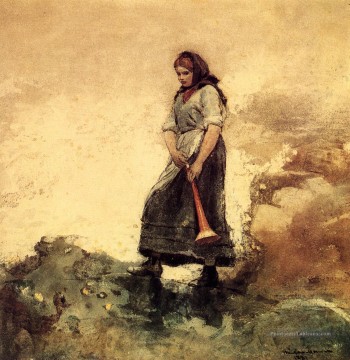  pittore - Fille de la Garde côtière réalisme marine peintre Winslow Homer